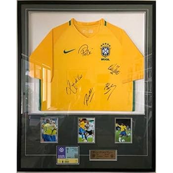 サッカー　ロベルトカルロス　サインユニフォーム　タグ付き Amazon | ペレ ロナウドリバウド ロベルトカルロス 直筆サイン